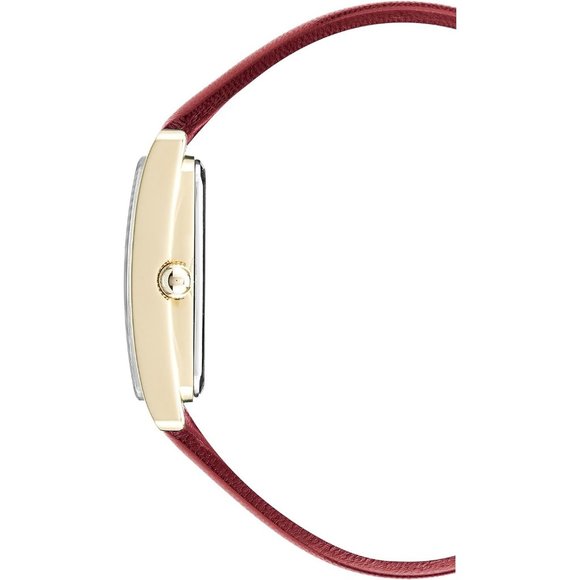 Women's Gold Tone Leather Strap Water Resistant Quartz Movement Watch - Picture 2 of 3